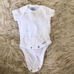 Newborn white onesie
